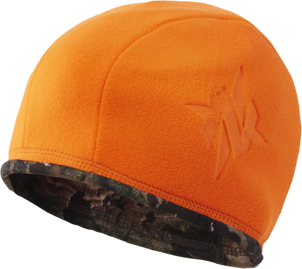 Men'S Reversible Camo/Hunters Orange Fleece Beanie