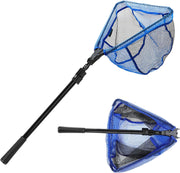 Foldable Fishing Net, Fishing Gear and Equipment, Fishing Net with Handle, Fly Fishing Net, Fly Fishing Accessories, Fishing Gifts for Men, Freshwater, Saltwater, Pond, Canoe, Kayak - 17" to 97"