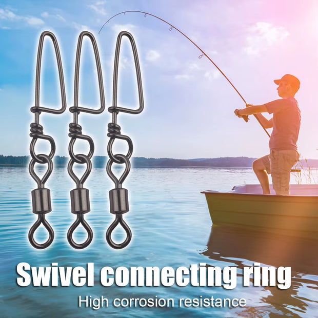 Rolling Sea Fishing Connector Fishing Swivels Snaps Ball Bearing Fishing Tackle