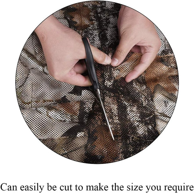 Hunting Blind 300D Durable Grid Mesh for Hunting, Photography, Camping, Concealment, Disguise, Sunshade, Convers