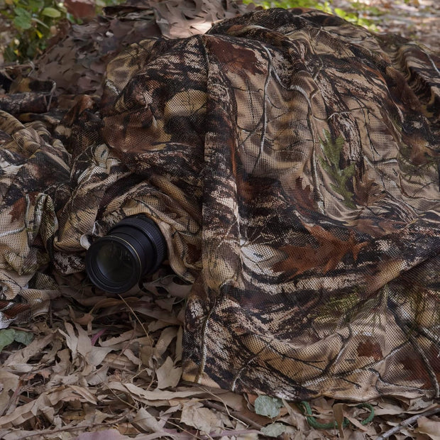 Hunting Blind 300D Durable Grid Mesh for Hunting, Photography, Camping, Concealment, Disguise, Sunshade, Convers